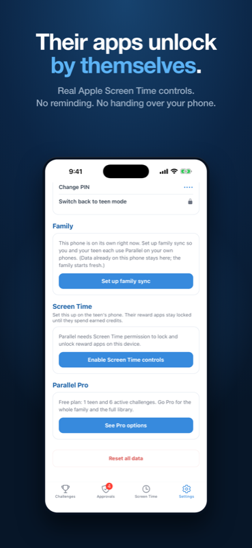 Parallel: real Apple Screen Time controls unlock their apps